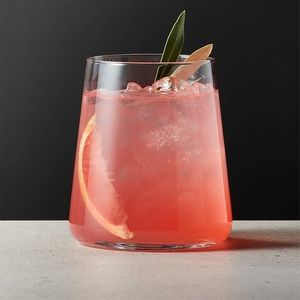 CB2 modern stemless wine/cocktail set of 6 glasses.